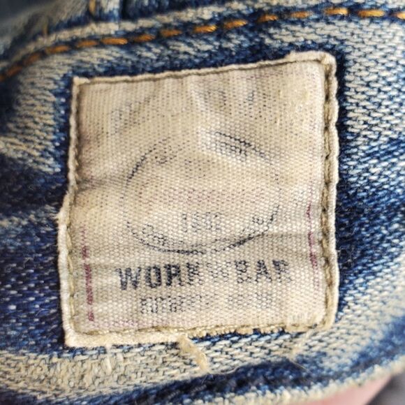 JACK SKELLINGTON vest hand‎ painted distressed jean denim XL - Picture 7 of 9